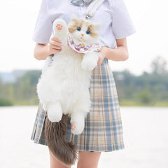 Handcrafted Mini Plush Cat Backpack